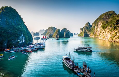 exploring halong bay by boat